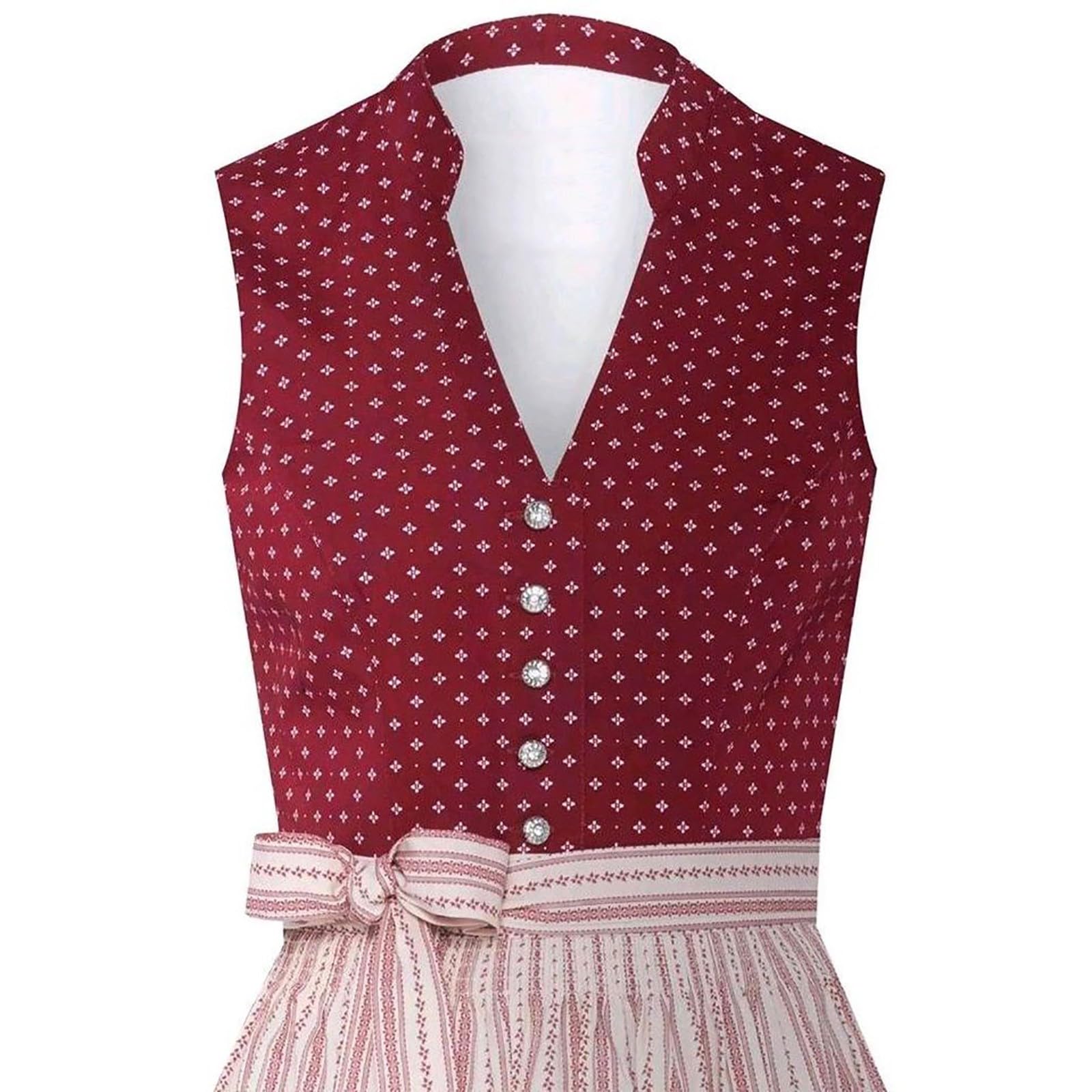 Generisch Damen Trachten Dirndl Kleid Midi Dirndl Set Midi Trachtenkleid Set Damen Dirndl Elegantes Damen Midi Dirndl Set für Oktoberfest Karneval Teenager Kleider Mädchen