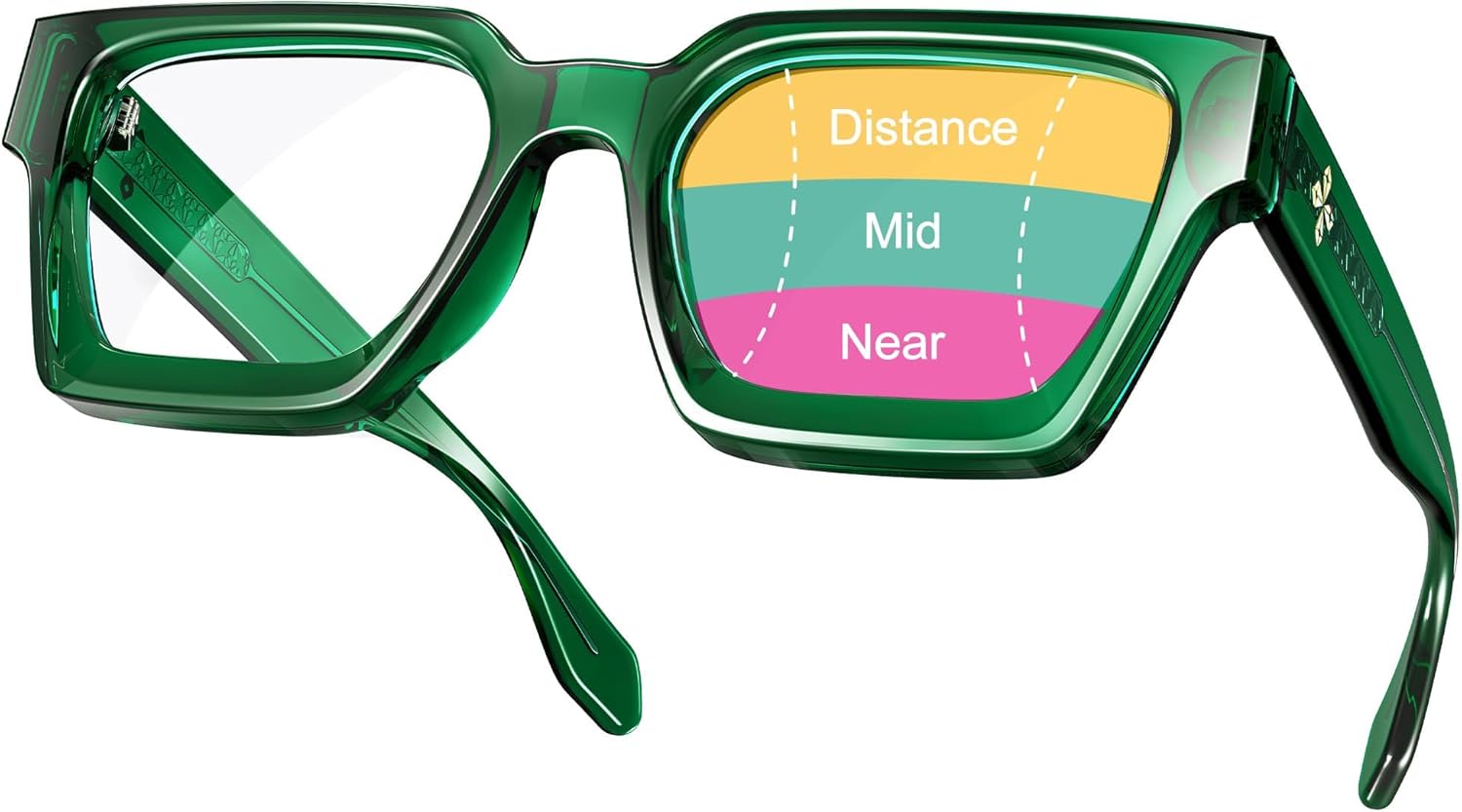 VISOONE Progressive Multifocal Anti-Fog Reading Glasses with Anti-Blue Light and UV Protection Readers Women and Men RIVER