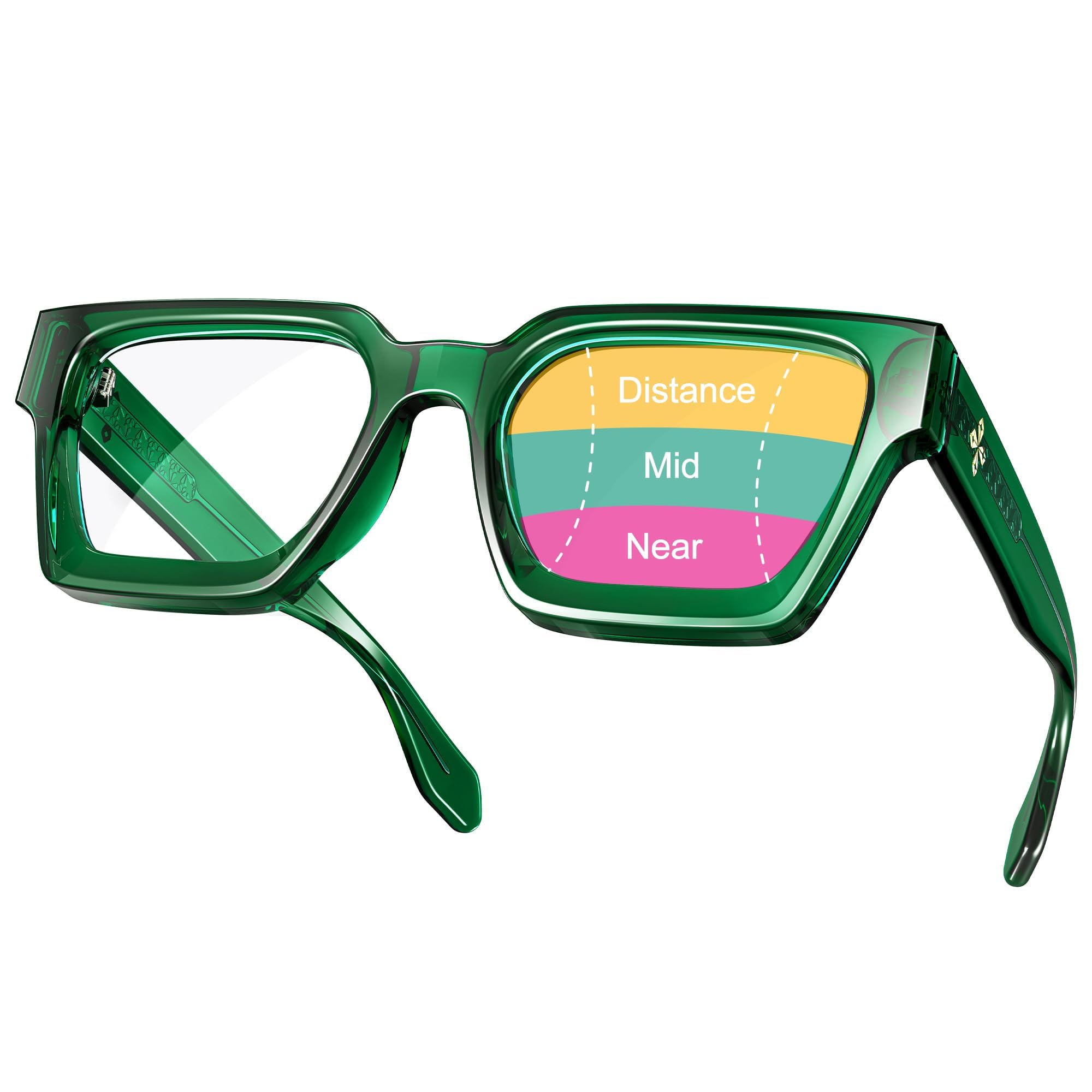 VISOONE Progressive Multifocal Anti-Fog Reading Glasses with Anti-Blue Light and UV Protection Readers Women and Men RIVER