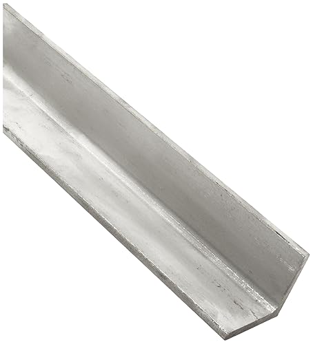 Miniatura 3 de Ángulo de acero inoxidable 316 con acabado natural, sin pulir, tolerancia estándar, medida en pulgadas, igual longitud de piernas, esquinas