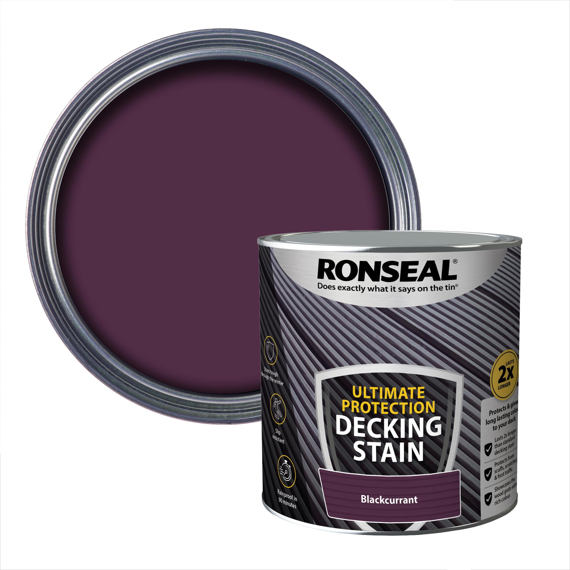 Ronseal Blackcurrant Ultimate Protection Decking Stain 2.5L