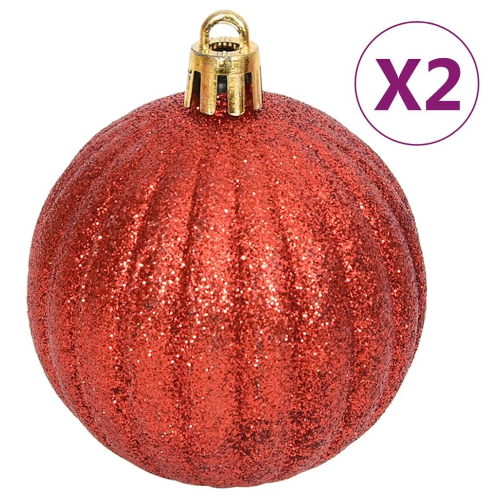 Decor - Juego de 108 bolas de Navidad doradas y rojas, decoraciones de temporada y festividades