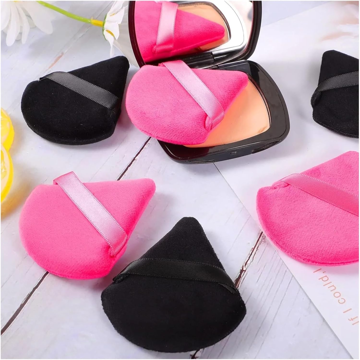SBTRKT 5 PCs Triangular Puff Soft Sponge Eye Contour Cotton Pad Powder Cosmetics Foundation Makeup Tool Stirrer Eye Contour, Set of four.