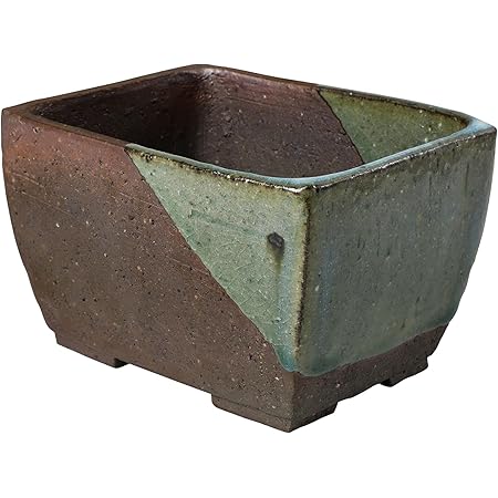 Wazakura Banko Serie 2-Delige Handgemaakte Bonsai Pot Set - Made In Japan - Blauw