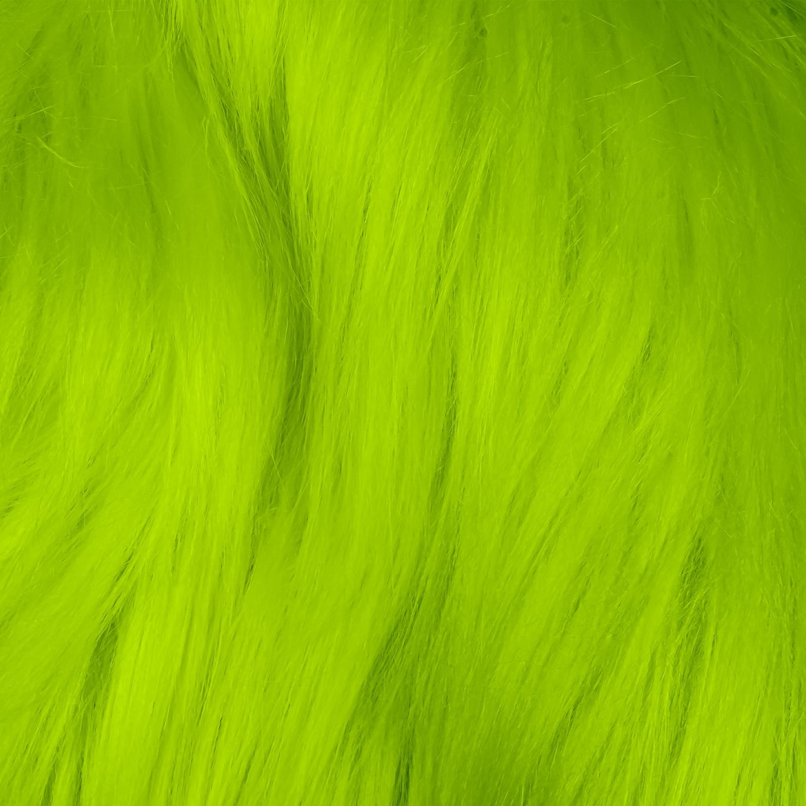 Sukh Shaggy Faux Fur Fabric - 10 x 10 inch Green Faux Fur Trim Precut Fabric Strips Soft Plush Fur Patches for Fuzzy Craft Christmas Tree Trim Gnome Beard Cosplay Costume, 2 Pack