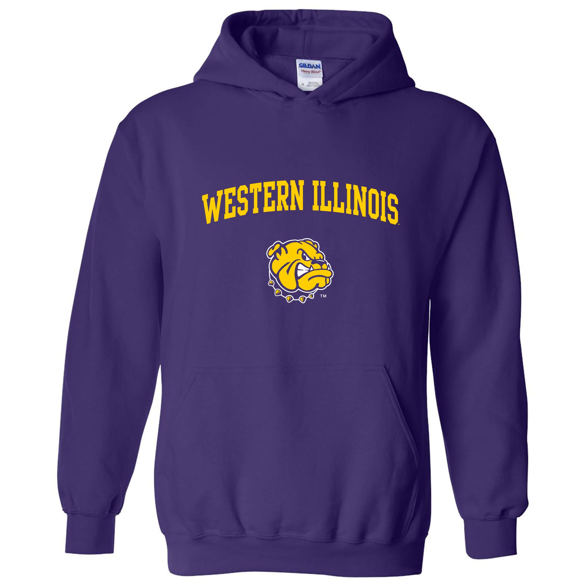 UGP Campus Apparel NCAA Officially licensed College - University Team Color Arch Logo Hoodie, Western Illinois Leathernecks Purple, 3XL โ image 1