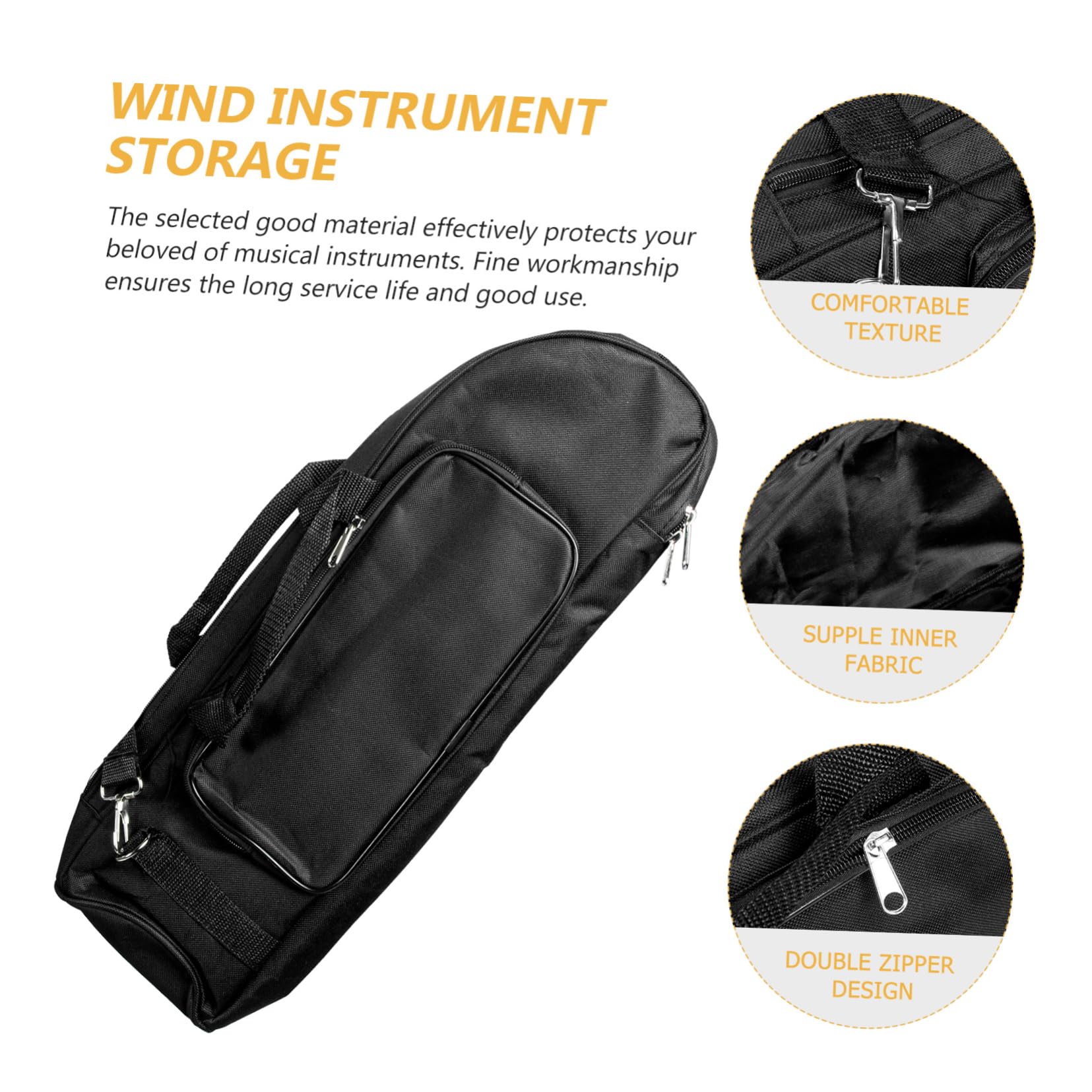 Yardwe Thickened Portable Trumpet Bag Shockproof Musical Instrument Storage Dual Carrying Options for Musicians Convenient Accessory Storage