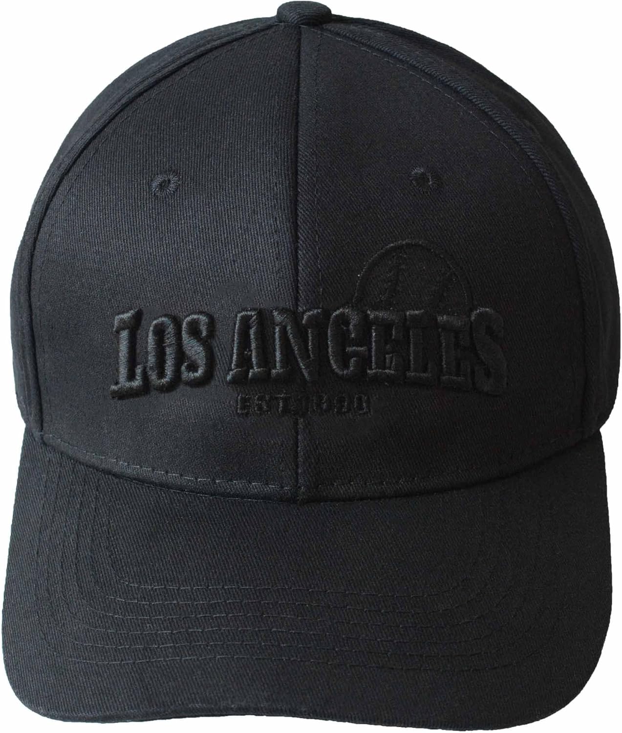 Black Low Profile Hat - Adjustable Embroidered Baseball Cap for Men or Women - Image 2