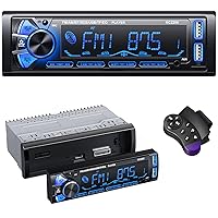 RDS Autoradio Bluetooth con Estraibile Frontalino, Wistrue Stereo Auto Bluetooth con Telecomando,Autoradio1