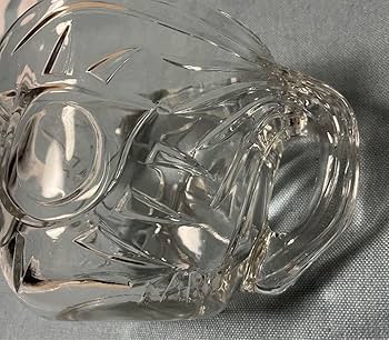 戦前・大正・明治ガラス！縁ピンク 氷裂 手付き アイスペール ガラス 和ガラス！ アンティーク雑貨 レトロ雑貨 大正期 氷裂文 青いガラスのアイス