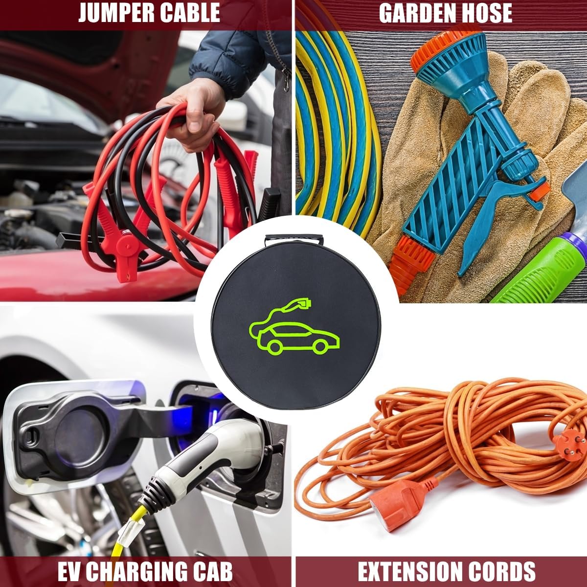BLIRITEL EV Cable Bag, EV Chargers Cable Storage & Organizer, Perfect for Electric Vehicles,RV Sewer Hose,Camper Accessories