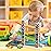 WOOD CITY Wooden Car Ramp Racer Toy Vehicle Set with 4 Mini Cars & Race Tracks, Toddler Toys for 1 2 3 Years Old, Montessori Cars Toys Birthday Gift for Kids Boys and Girls