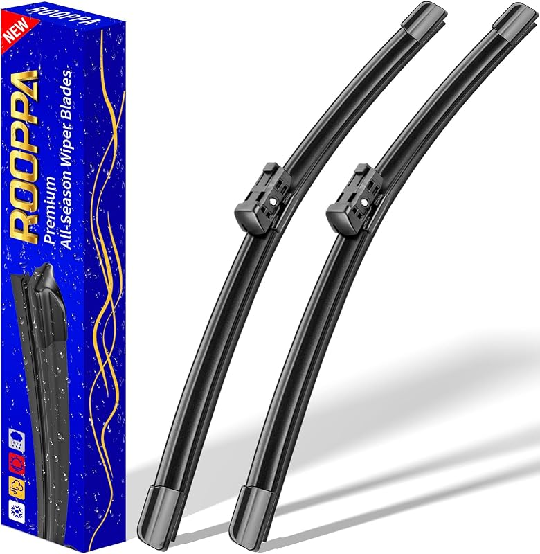 Palhetas do limpador de para-brisa dianteiro Rooppa 24" e 20" para Audi A4, S4, Q3, Q5, SQ5, S5 e RS5 – Par
