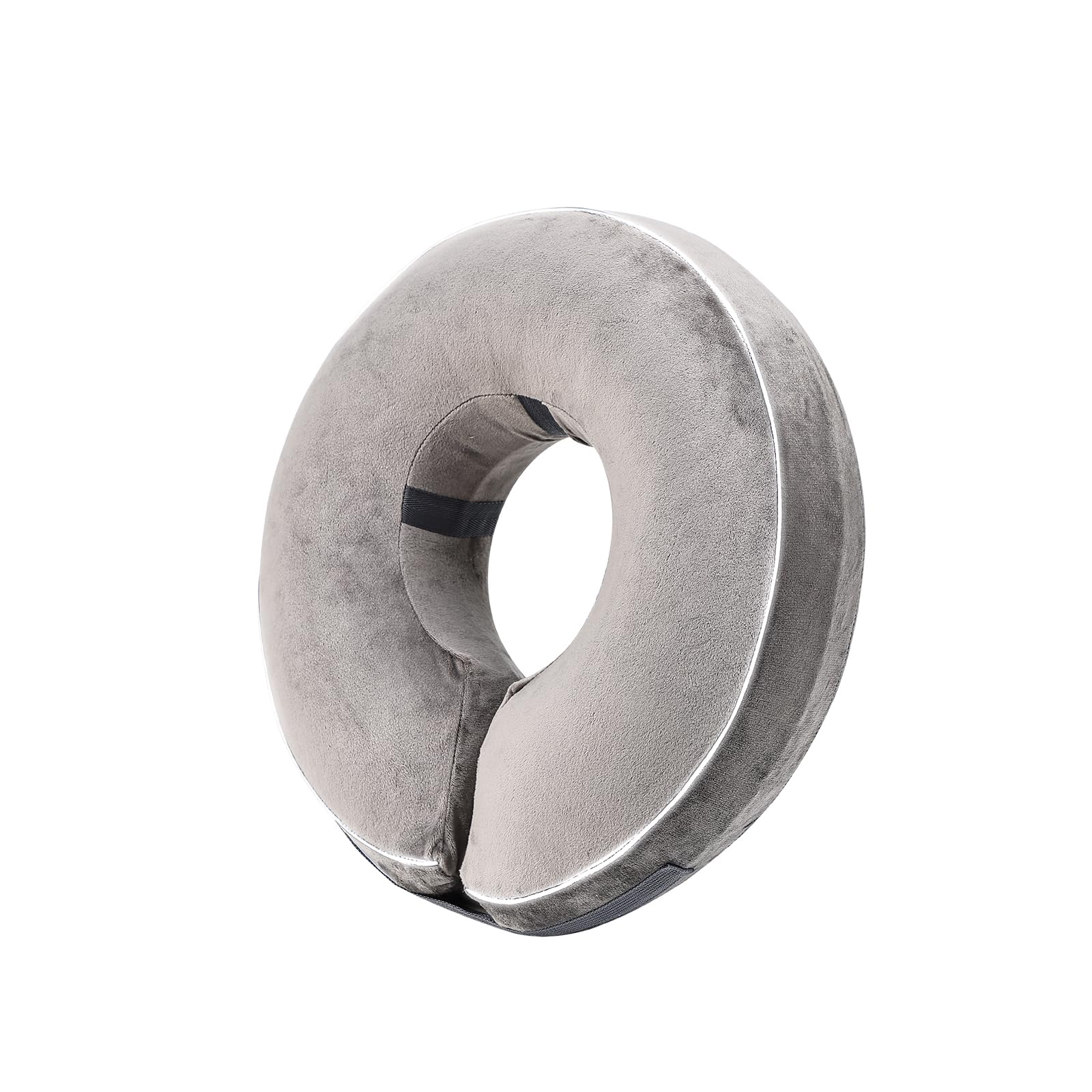 Photo 1 of Inflatable Reflective Dog Cone Collar Alternative After Surgery,Doggie Recovery Dount Neck Ecollar,Adjustable Soft Dog Cone Collar for Small Medium Large Dogs (Grey, XXL)