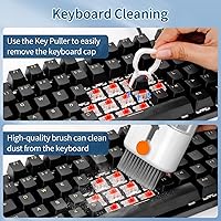 Vista 4 de Kit de limpieza de teclado para laptop, cepillo de limpieza tecnológico todo en uno, accesorios multifunción para PC con kit de limpieza Airpod