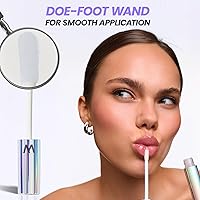 Vista 4 de Brillo labial Wonderskin Blading Top Gloss, brillo labial de purpurina transparente, maquillaje labial hidratante y de alto brillo