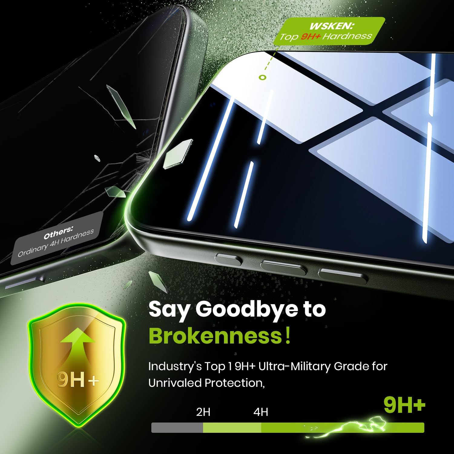 PANZERGLASS Ultra-Wide Fit Anti-Bacterial incl. applicator Screenprotector voor Apple Transparant