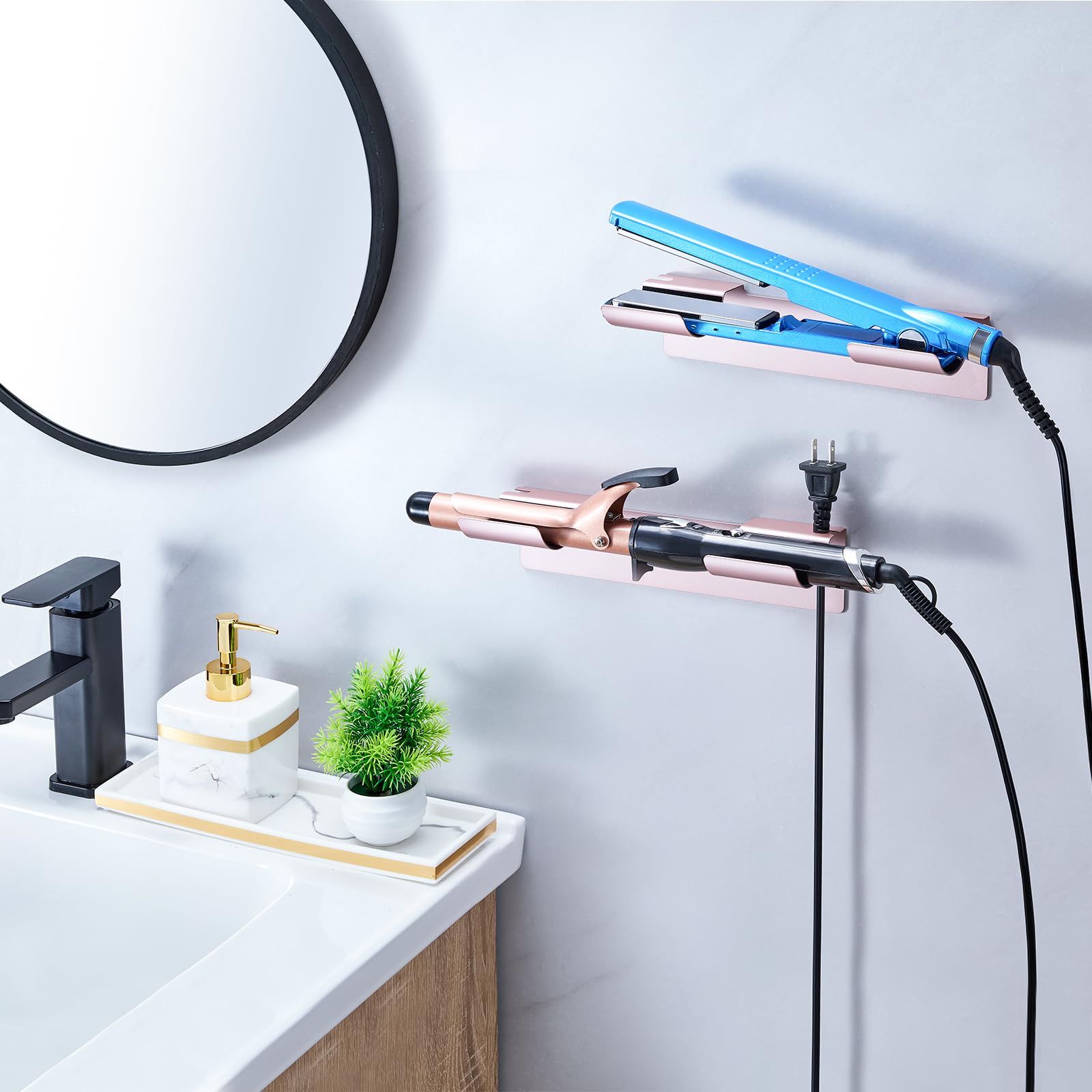 2 PCS Hair Straightener Holder Wall Mount - Image 2