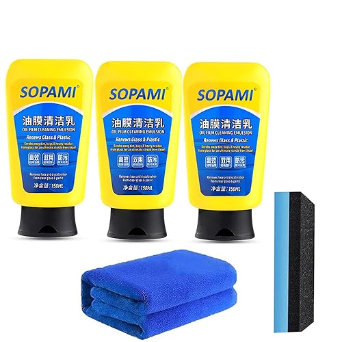 Sopami - Aerosol para revestimiento de coche, juego de limpiador de vidrio de emulsión de película de aceite Sopami (3)