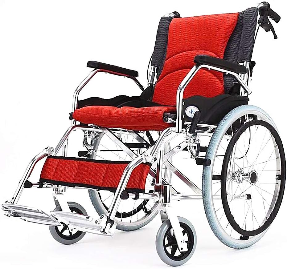 Finly Breezy Wheelchair,Folding Portable Trolley, Elderly Disabled Wheelchair, Aluminum Alloy Super Light Scooter