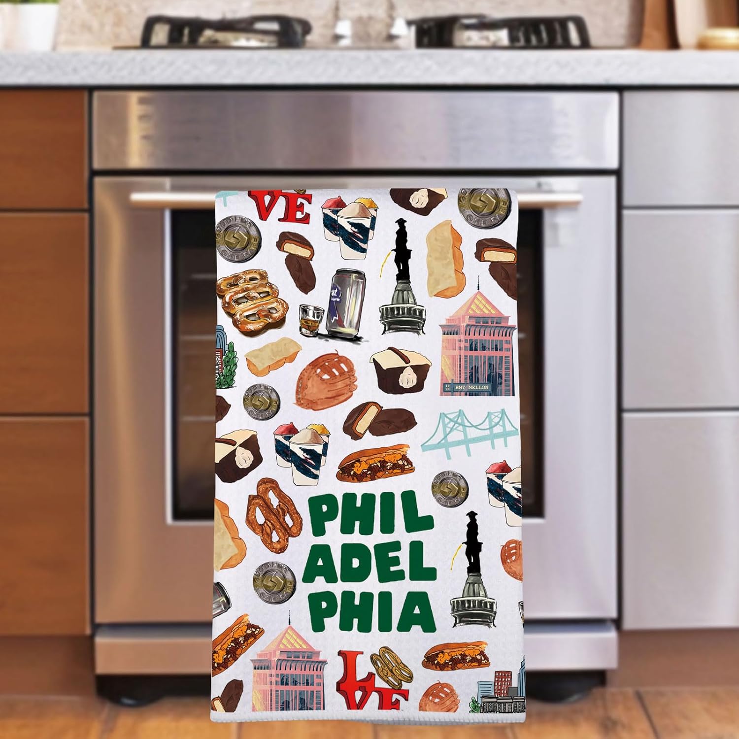 JNIAP Philadelphia Kitchen Towels Philadelphia Kitchen Gifts Philadelphia Lover Gifts Philadelphia Dish Towel (Philadelphia kt) - Image 5