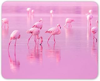 Flock Of Pink Flamingos Mouse Mat Pad - Nature Animal Fun Computer #14346