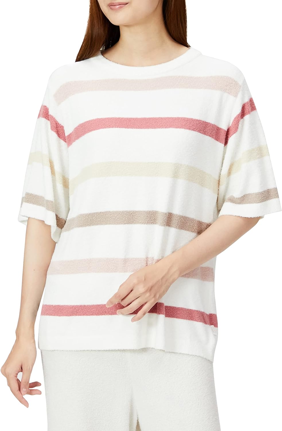 Amazon | [ジェラート ピケ] リサイクルスムーズィーラインボーダー