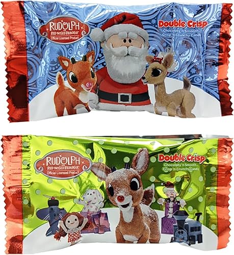 Miniatura 5 de Regalos navideños de chocolate Rudolph, doble crujiente, rellenos de bolsas de fiesta de chocolate con leche, envueltos individualmente, lácteos