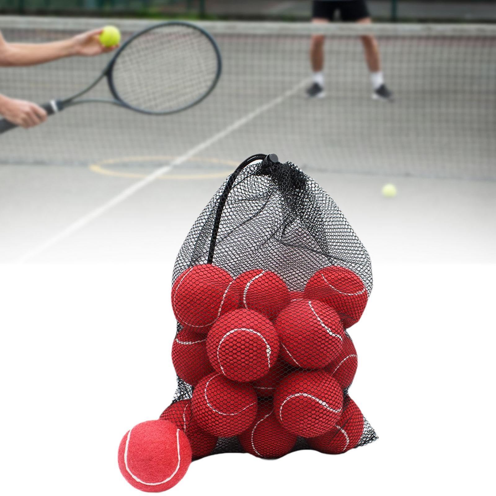 18 Stück Tennisbälle Übungsbälle Trainingsbälle Ballsportbälle Elastisch Aus Kautschukfilz für Mannschaftstraining Hundespiel Beschäftigung Outdoor FA