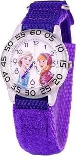 Frozen Kids' Plastic Time Teacher Analog Quartz Nylon Strap Watch