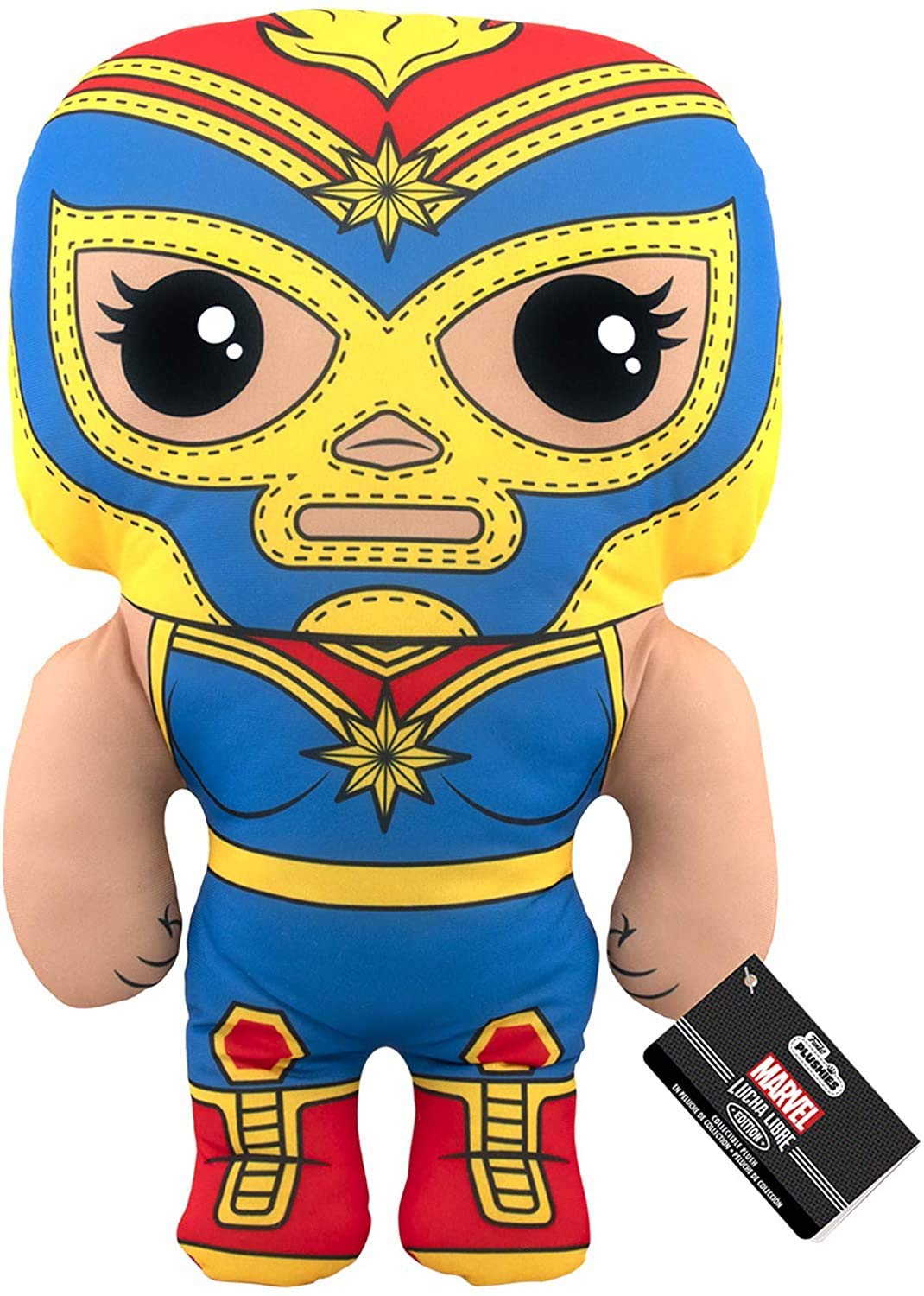 Funko Red And Blue Plushies! Marvel Lucha Libre Captain Marvel Plush