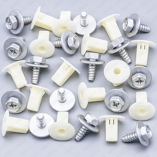 Miniatura 2 de Rexka Juego de 15 tornillos de moldeo de panel basculante para Nissan Infinit 01466-00261 350Z 370Z Juke Kicks Leaf Leaf Rogue EX35 FX35 FX37 FX50