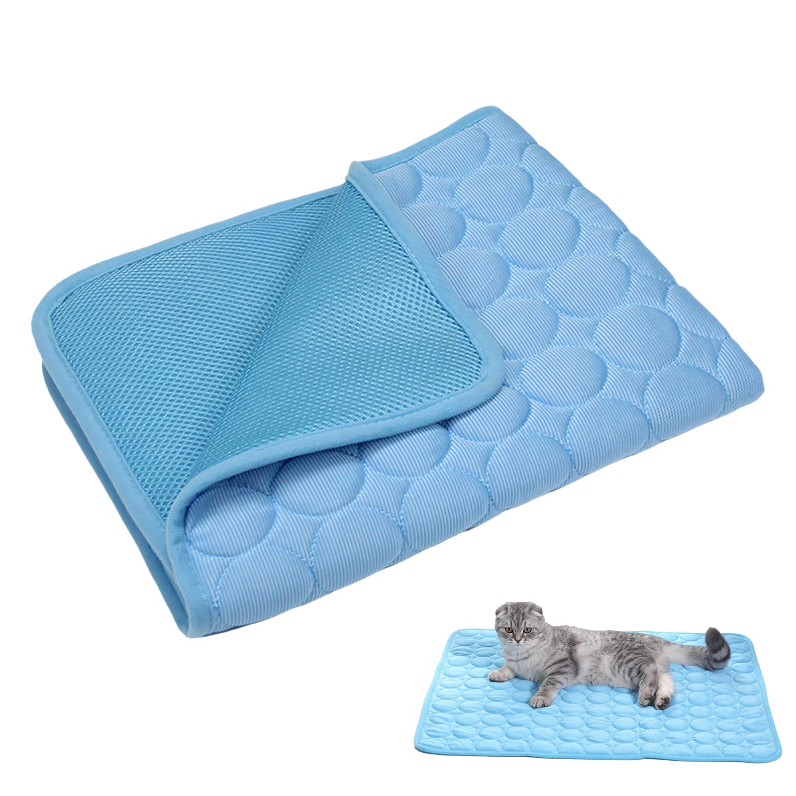 Holdmate Pelsbarn Cooling Mat for Dogs and Cats - Breathable No-Gel Pet Pad, Washable Non-Slip Sofa Bed Mat, Versatile Indoor Outdoor Use