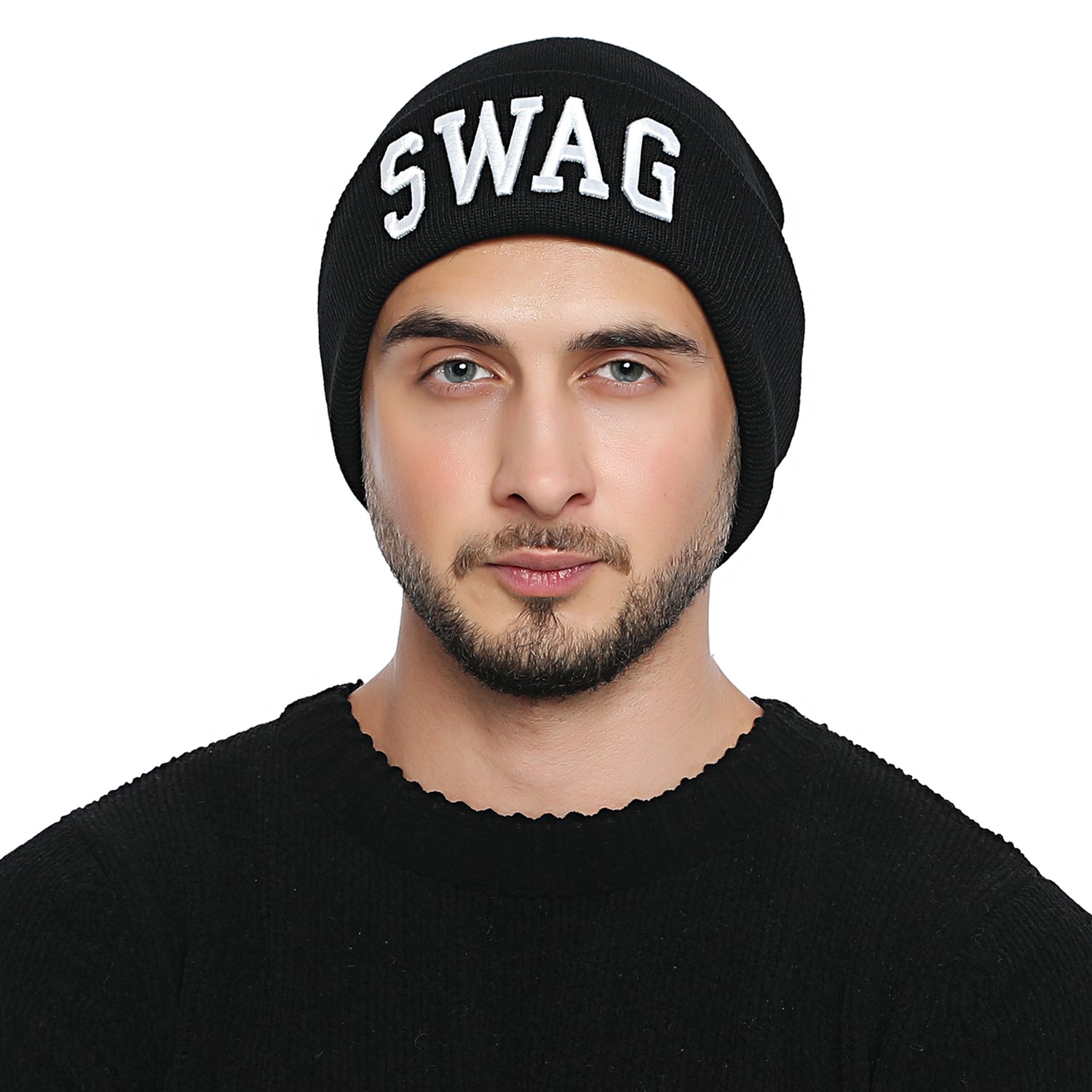 DonDon Mütze Herren Beanie Statement Wintermütze
