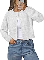 Lillusory Women's Cropped Cardigan Sweater Lightweight Y2K Knit Button-Up Crop Top for Stylish Outfits
