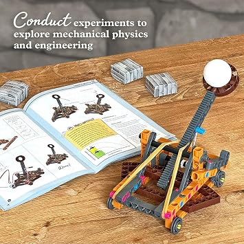Thames & Kosmos Catapult Engineering Kit | Build 6 Medieval Machines | STEM Toy for Kids Age 8+ | Learn Mechanical Physics & Engineering | Safe Foam Balls & Soft-Tipped Projectiles