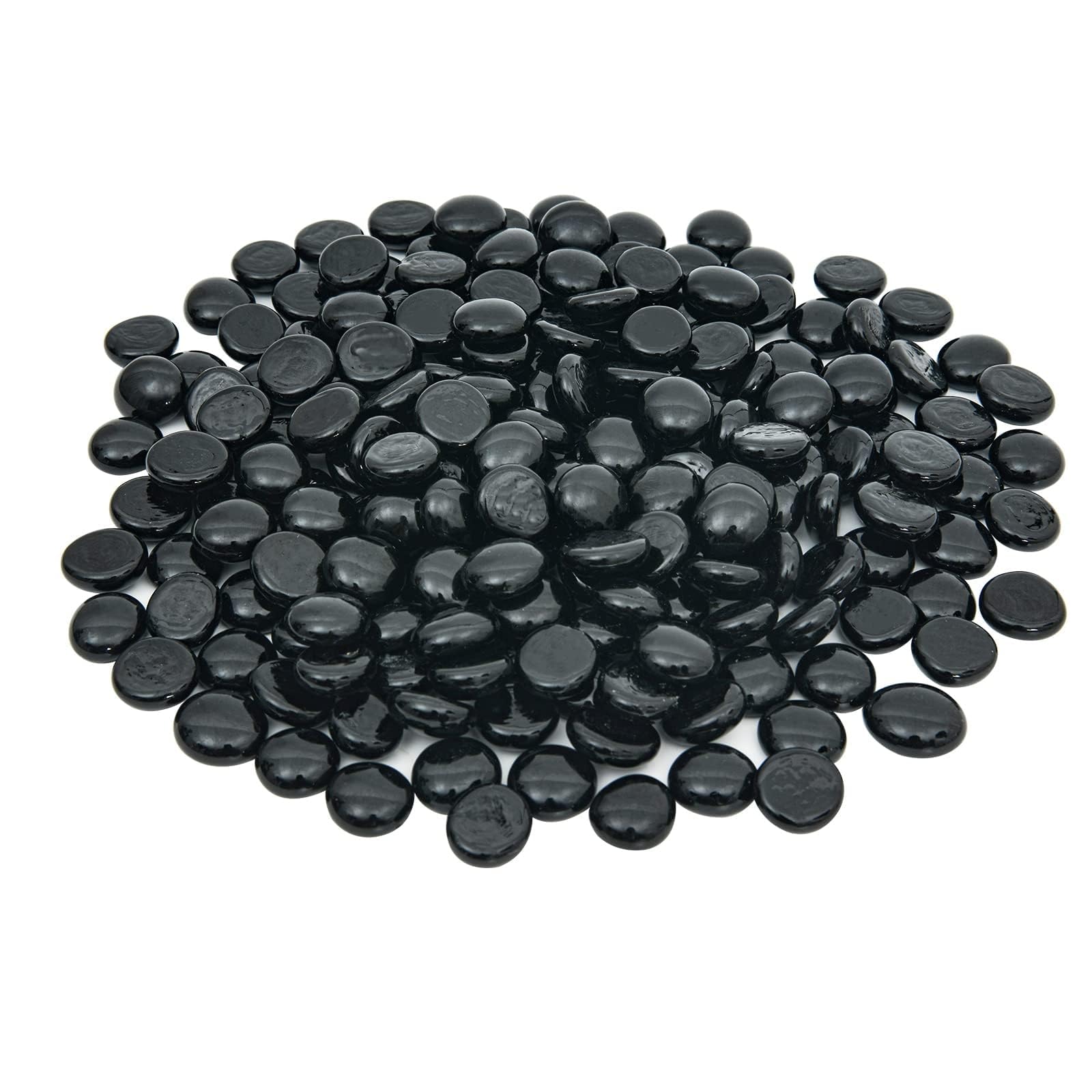 Black Decorative Stones 2.3 lb,0.4-0.8 inch Natural Gravel Rocks for Plant Pots,Polished River Rocks Gravel, Decorative Small Stones for Garden,Vase Fillers,Crafts,Fish Tank,Landscaping,Pond,Aquarium