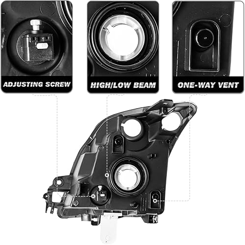 Miniatura 3 de SOCKIR Conjunto de faro delantero para Nissan Sentra 2010 2011 2012 conductor y pasajero lado cromado