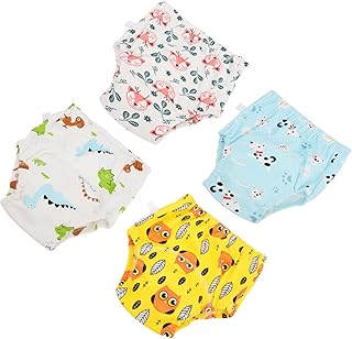 Toyvian 4 Peças Roupa Íntima Para Meninos Roupas Íntimas De Algodão Meninos Roupas Íntimas De Algodão Calças De Treinamento Para Bebês Fraldas Para Bebês Fraldas De Gaze Roupas Íntimas