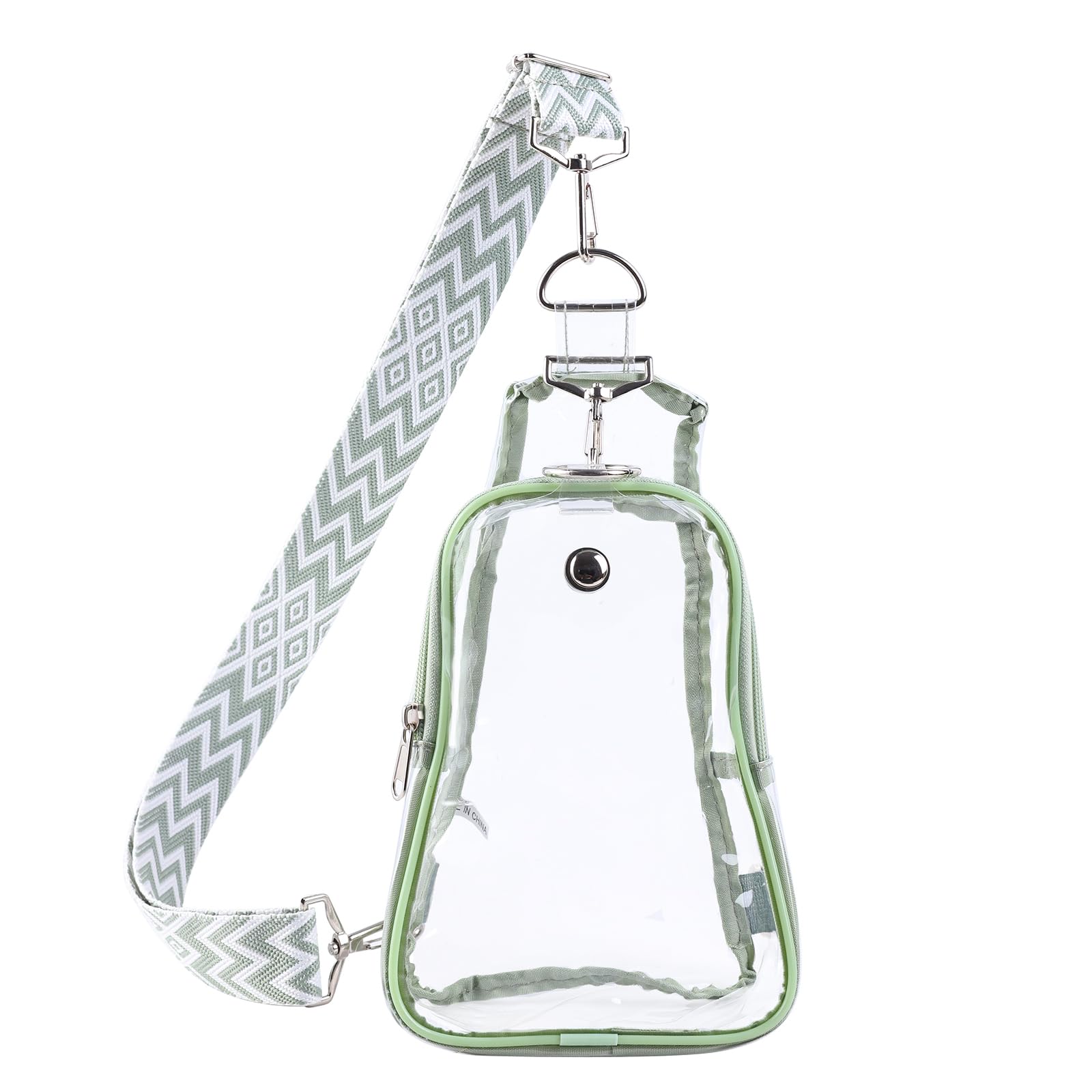 Edraco Clear Bag Stadium Approved, Clear Sling Bag with Embroidered Strap