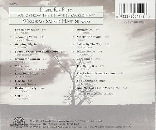 Miniatura 2 de Desire for Piety Songs From the B. F. White Sacred Harp