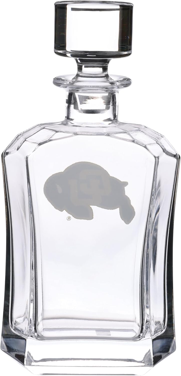 The Memory Company Officially Licensed NCAA 26 oz Whiskey Decanter Set - Glass Barware with Team Logo, College Sports Fan Gift & Collectible - Image 4