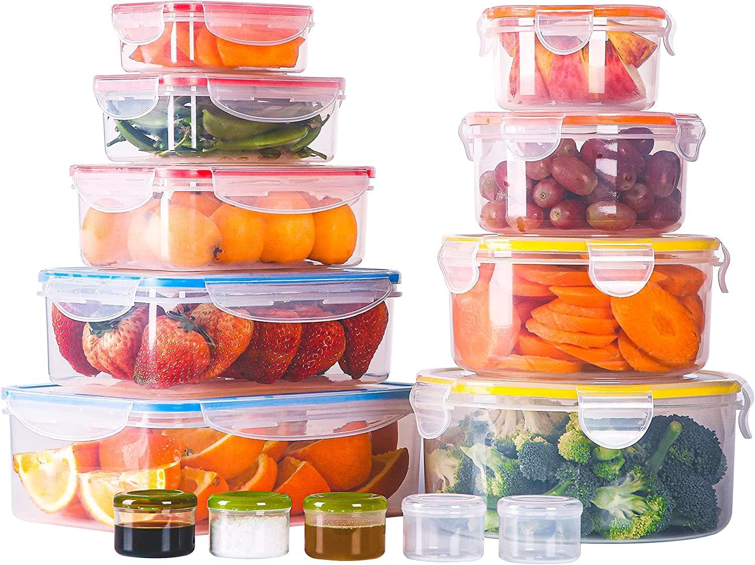 Food Storage Containers with Lids Airtight 14 PCS, Plastic Food