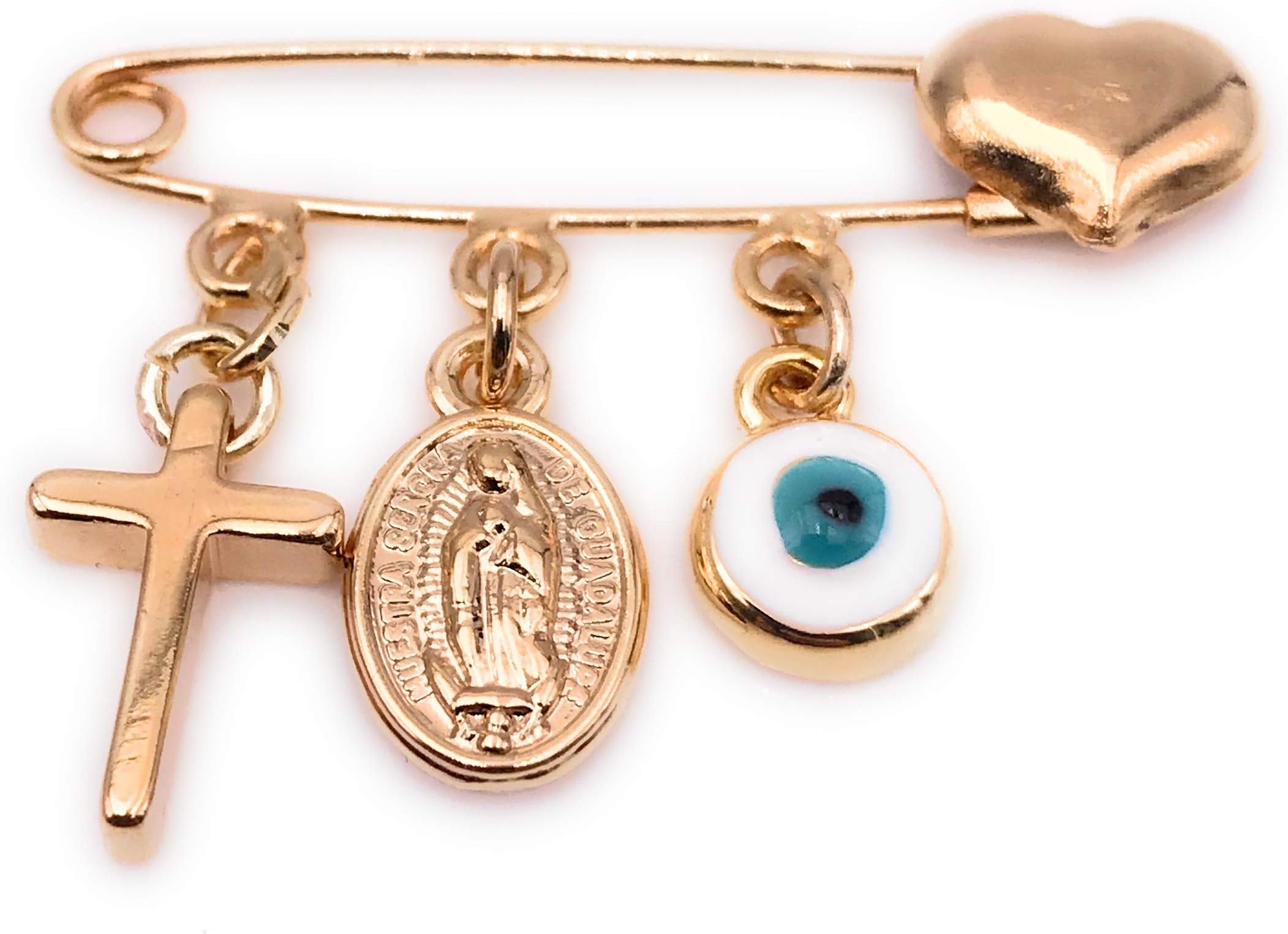 Gold Plated Brooch Pin for New Born Charm Religious Jewelry