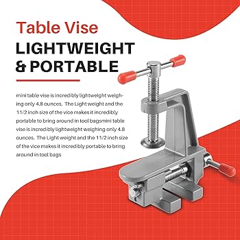 Amazon.co.jp: Oscarvo ポータブルミニテーブル万力クランプ小さな仕事