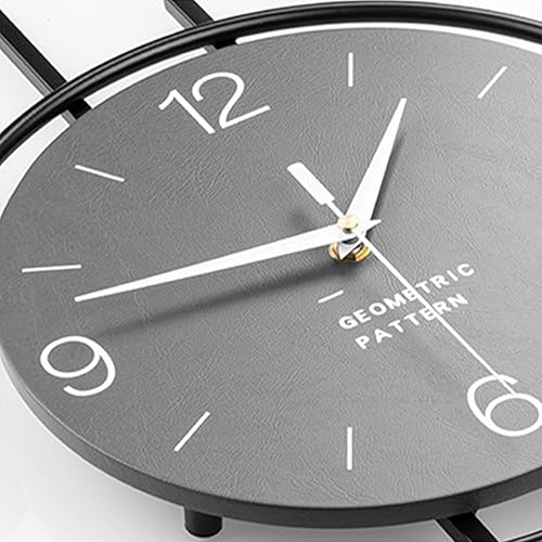 Relojes de pared para la sala de estar, decoraciones de pared hechas de metal, moderno reloj de pared minimalista sin tictac, para la sala de estar,