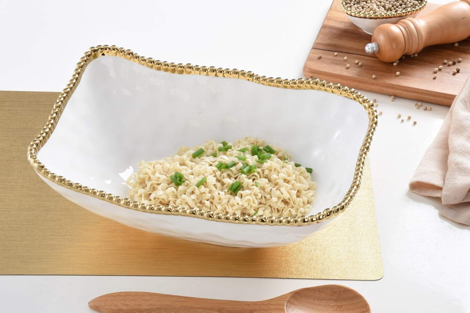 Pampa Bay Porcelain Deep Serving Bowl (Gold)