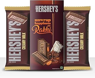 HERSHEY'S Bar - Rakhi Gift (Milk Bar 100 gm Pack of 2 + Rakhi )