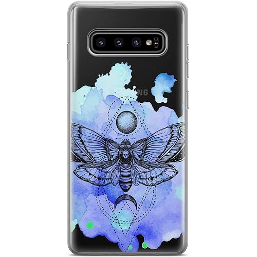 Miniatura 6 de Funda de teléfono compatible con Samsung Galaxy S23 Ultra S22 5G S21 FE S20 S10 Note 20 acuarela flexible ligera muertes cabeza polilla cubierta