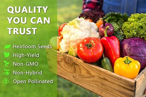 Miniatura 5 de Kit de semillas de frutas para plantar sin OMG y reliquia, 35 variedades de semillas para plantar verduras, 10 marcadores de plantas